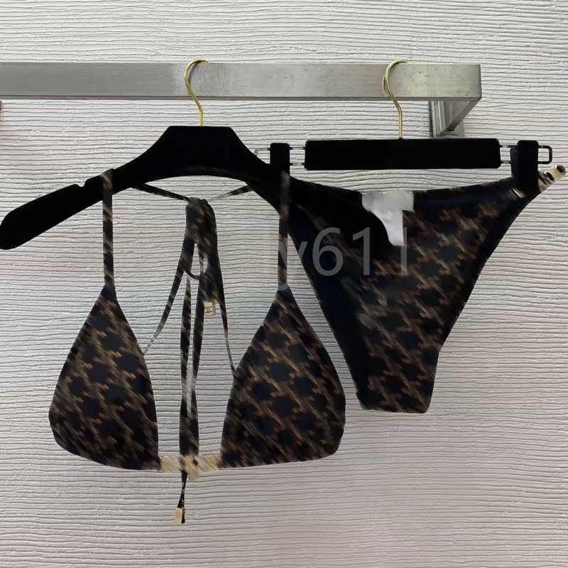 Bikini Designer Swimsuit Women maillot de bain luxe bathing suit Metallic decorative sexy bikinis swimsuit two-piece sets Vacation Luxury womens-image-921625660