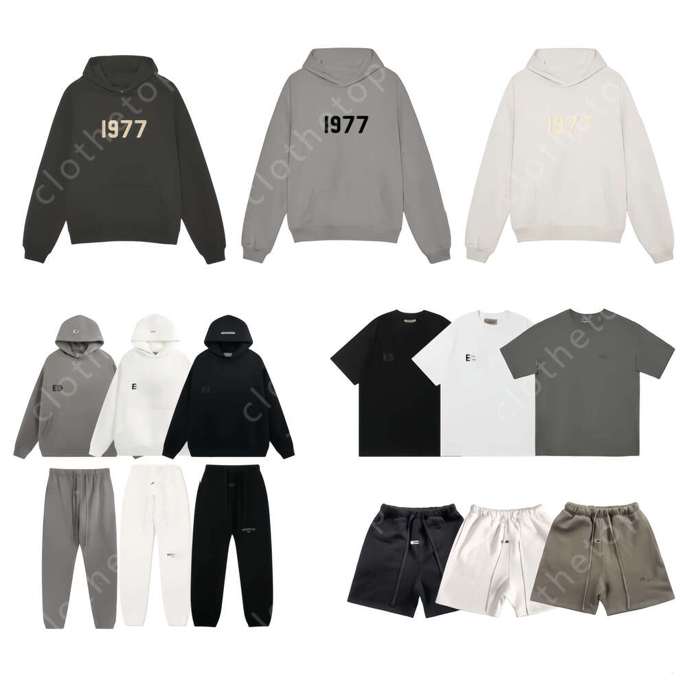 Mens and Womens Fashion Brand High Purity Autumn/Winter Essential Hoodie Warm Number 1977 Unisex Tracksuit Piece Designer Style