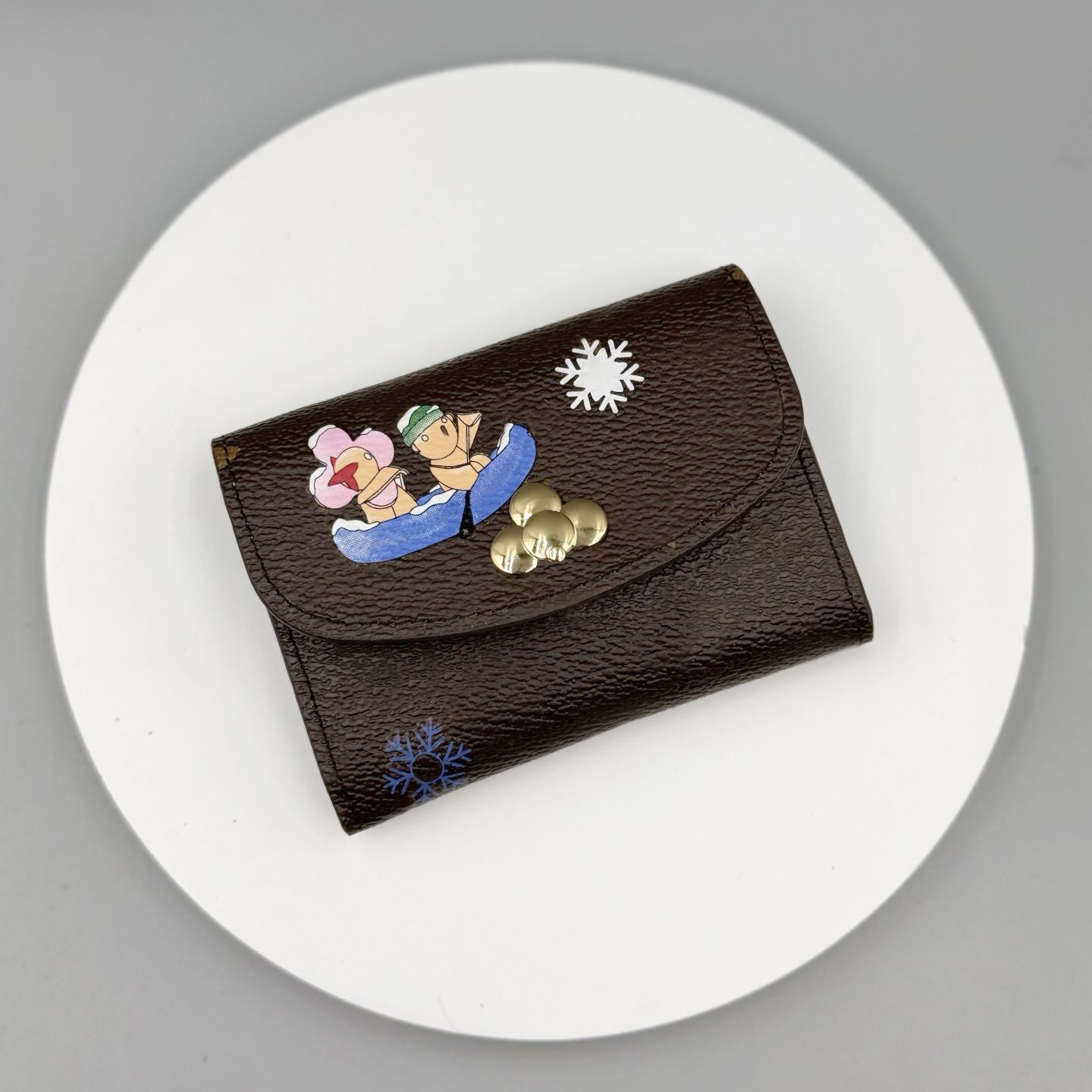 Luxury for Hobo women 10a holders flap Coin purse Business wallet Leather Small New Card bags Designer Fashion Brown flower
