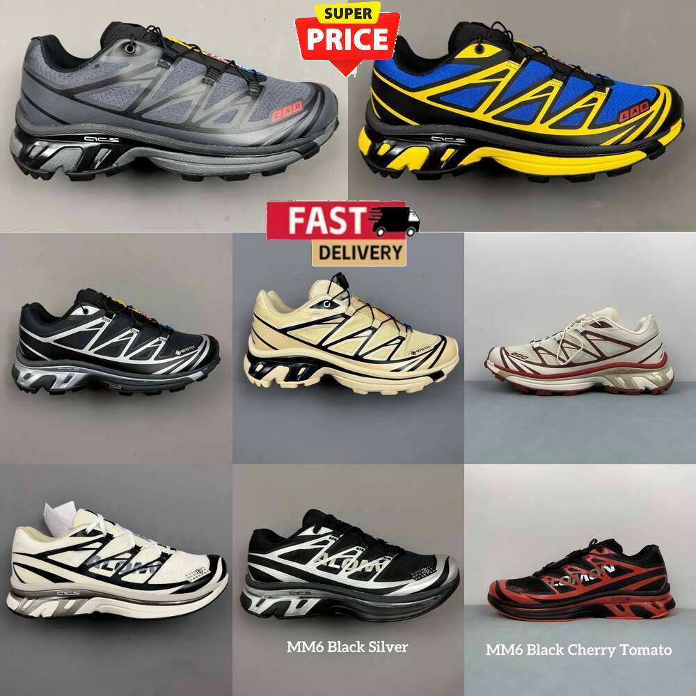 Top Quality Designer Mens Womens Running Shoes XT6 XT-6 GTX Outdoor Hiking Trail Trainers Goretexshoes MM6 Silver Jjjjound Safari Black Asphalt Camo
