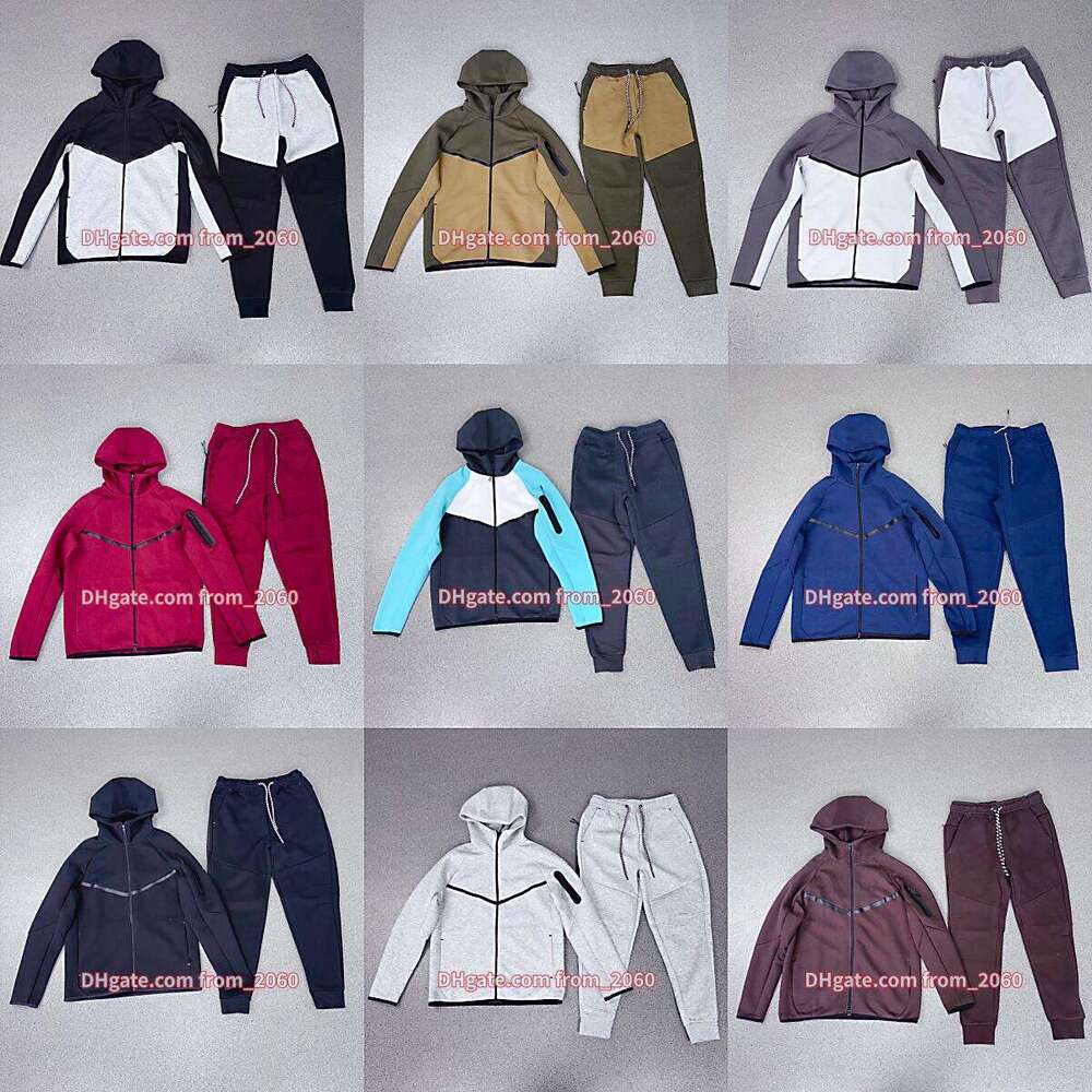Designer Windrunner Survêtement Hommes Tech Fleece Sweat à capuche Jogger Pantalon Ensemble Taille asiatique Costume de sport Sweat-shirt Running