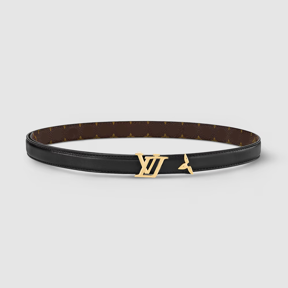 M8232V By The Pool Pretty 20mm Reversible Belt Initiales buckle Monogram Flower Gold color hardware high quality leather womens accessories gifts wi