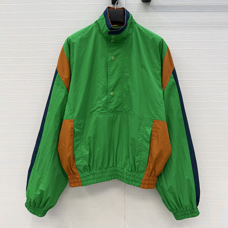 Designer Embroidered Striped Jacket Luxury Long Sleeve Sporty Windbreaker Casual Daily Vacation Basic Streetwear Tops-image-751448361