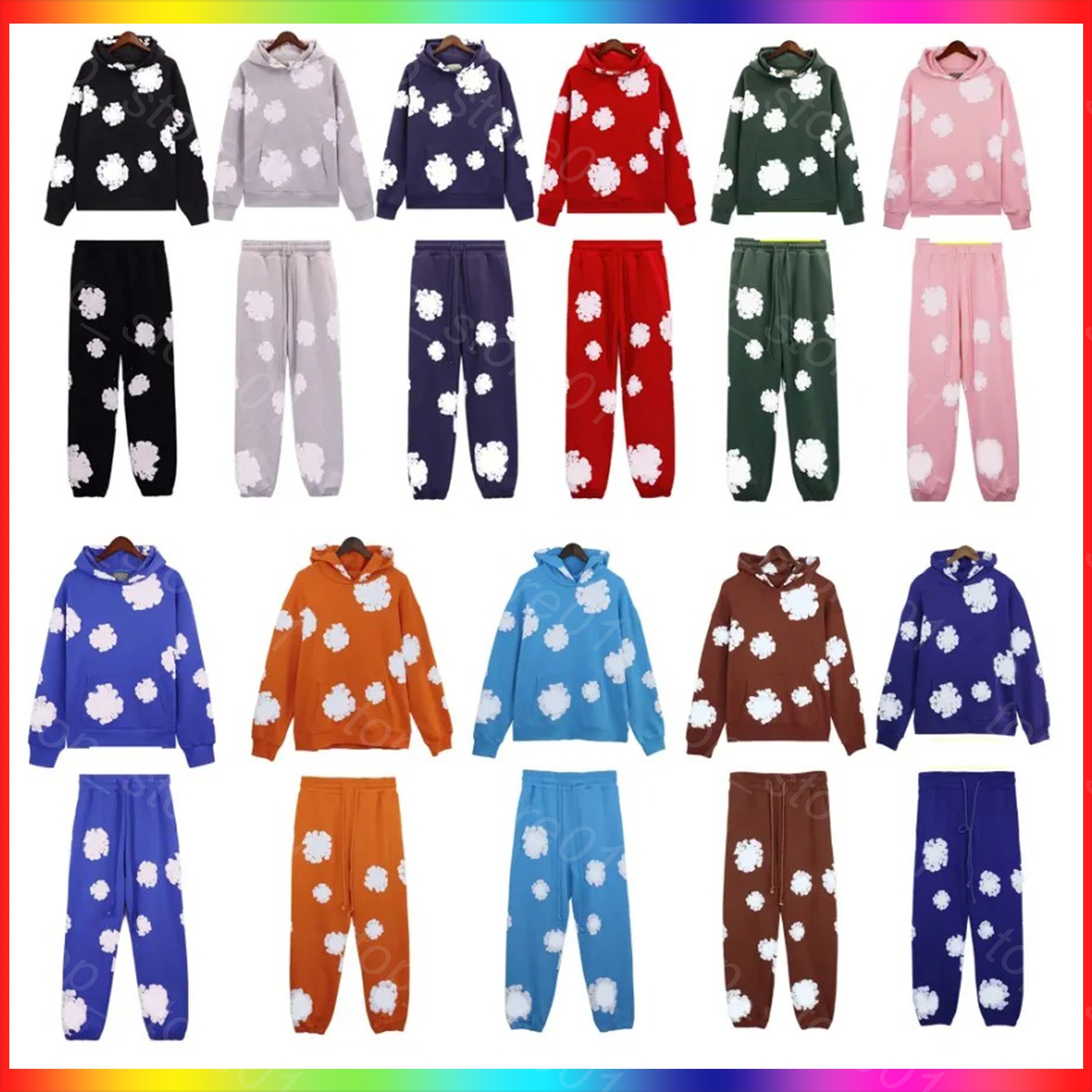 5A mens designer clothes hoodies denim Hoodie men sweater sweatpants sweat suit denim shorts man trousers green red black cotton hoody floral unisex