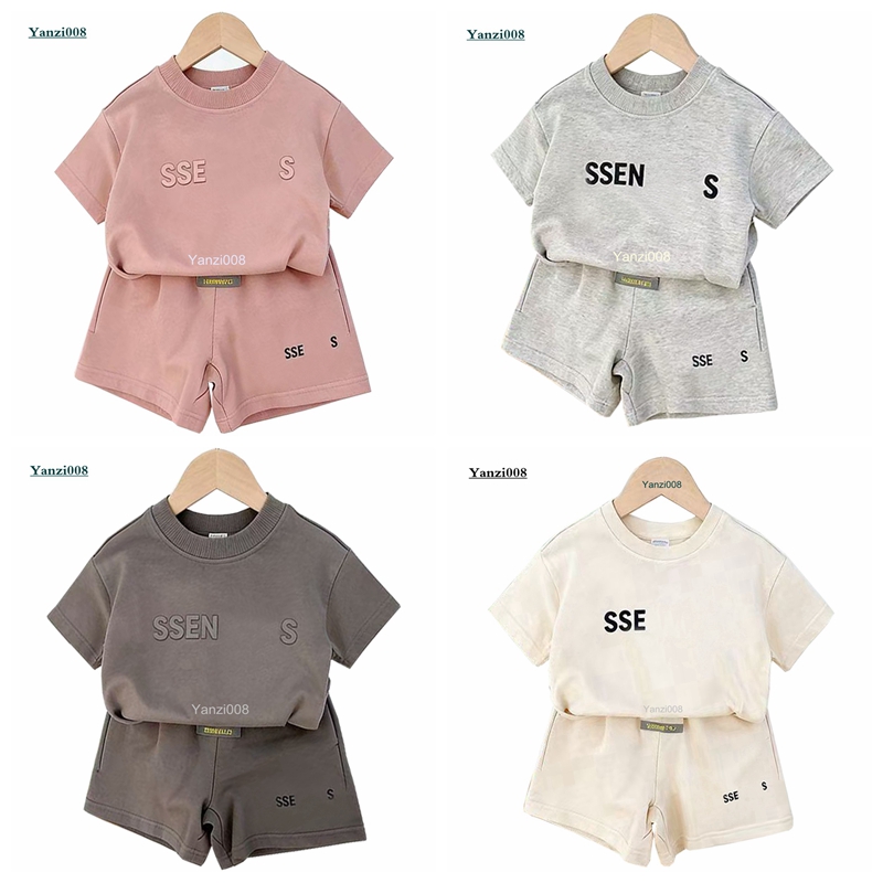 Summer New Kids Designer Clothes Sets Kids Boy Clothing Toddlers Boy Girls Cotton T-shirt Shorts Baby Brand Designer Clothes Suit Kids Girls Clot-image-1098654992