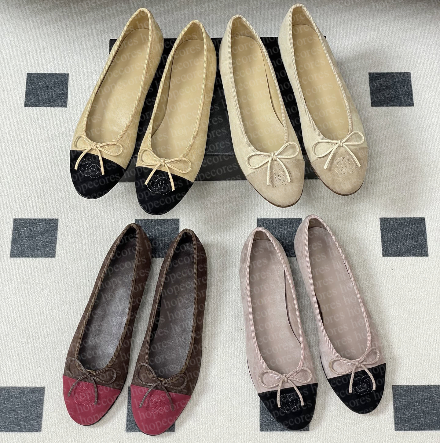 designer shoes Paris Brand designer Black Ballet Flats Shoes Women Quilted Genuine Leather Slip on Ballerina Luxury Round Toe Ladies Dress Shoes Sli