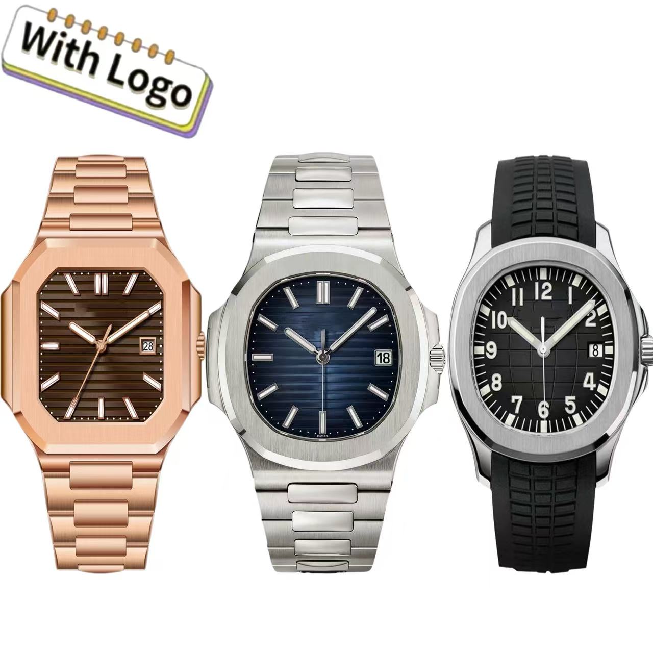 AAA Luxury Mens Watch 41MM waterproof automatic watches men designer pateed style Stainless steel/Rubber/Leather Strap with sapphire glass reloj oro