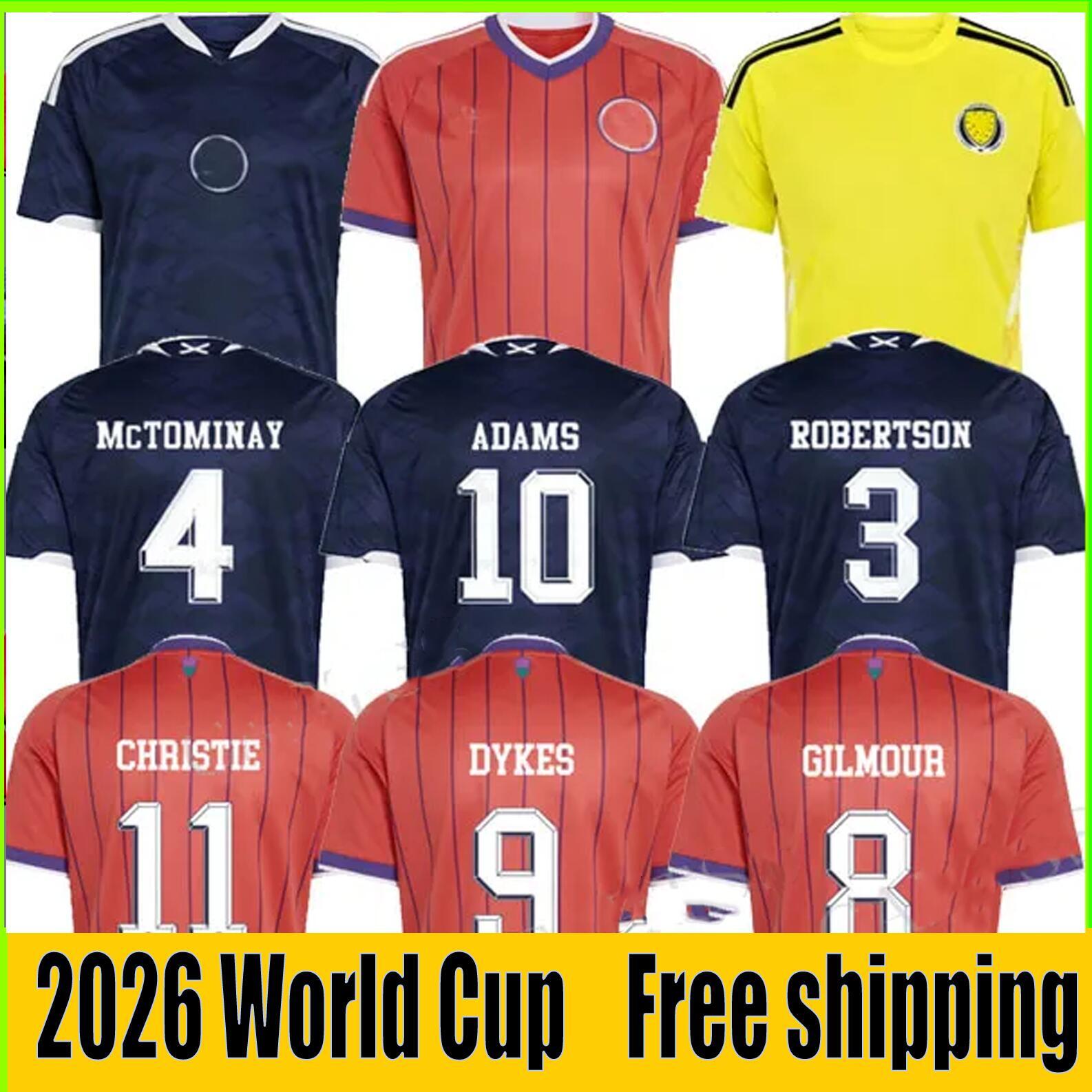 S-4XL scotland Football Shirt 2026 World Cup Jersey McTominay 4 Gilmour 8 McGinn 7 Robertson 3 Tierney 6 Retro Kids Free Shipping UK maillot de F