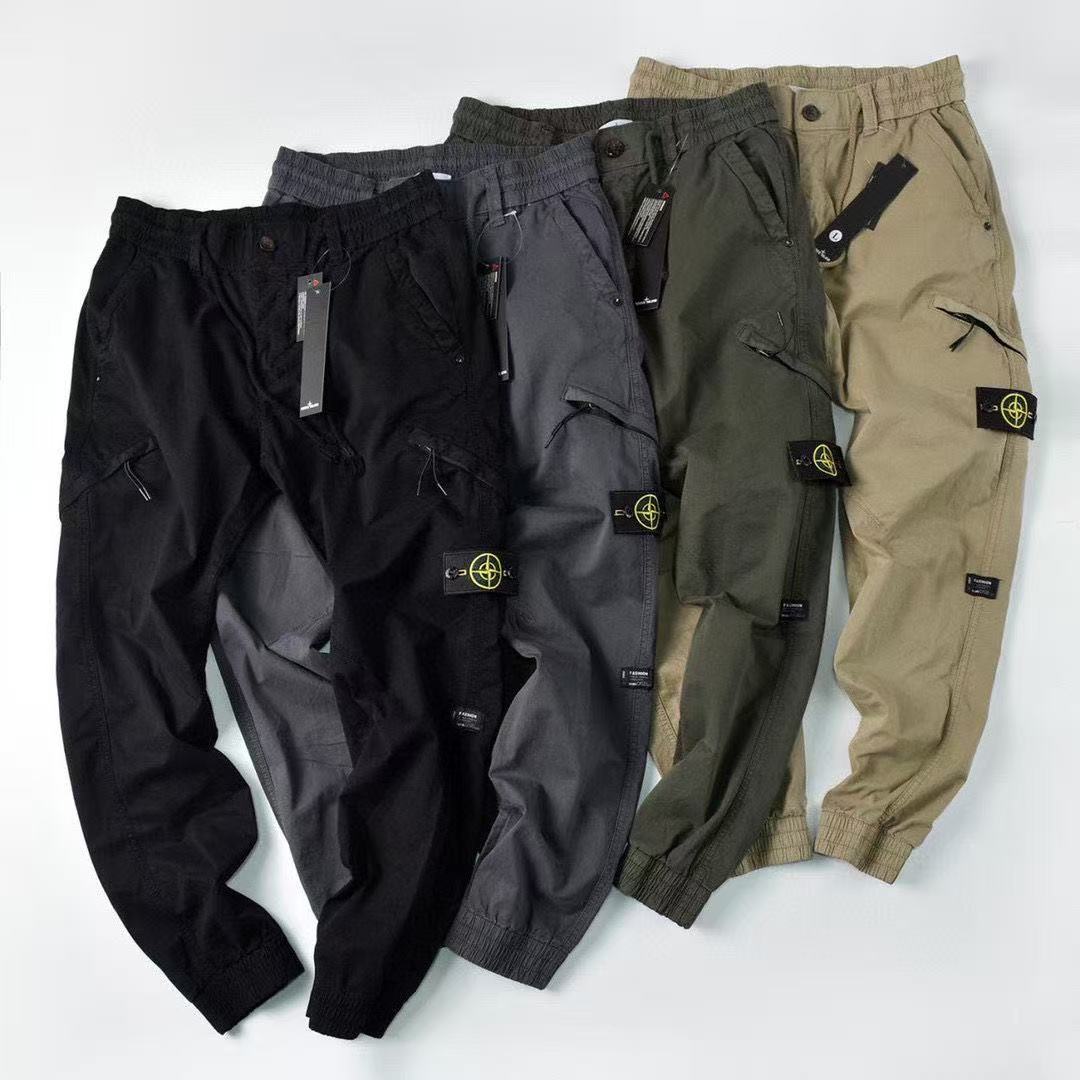 Mens stone Cargo Pants stones Sweatpants Designer Outdoor Compass Streetwear Man Trousers Autumn and Winter Mult1