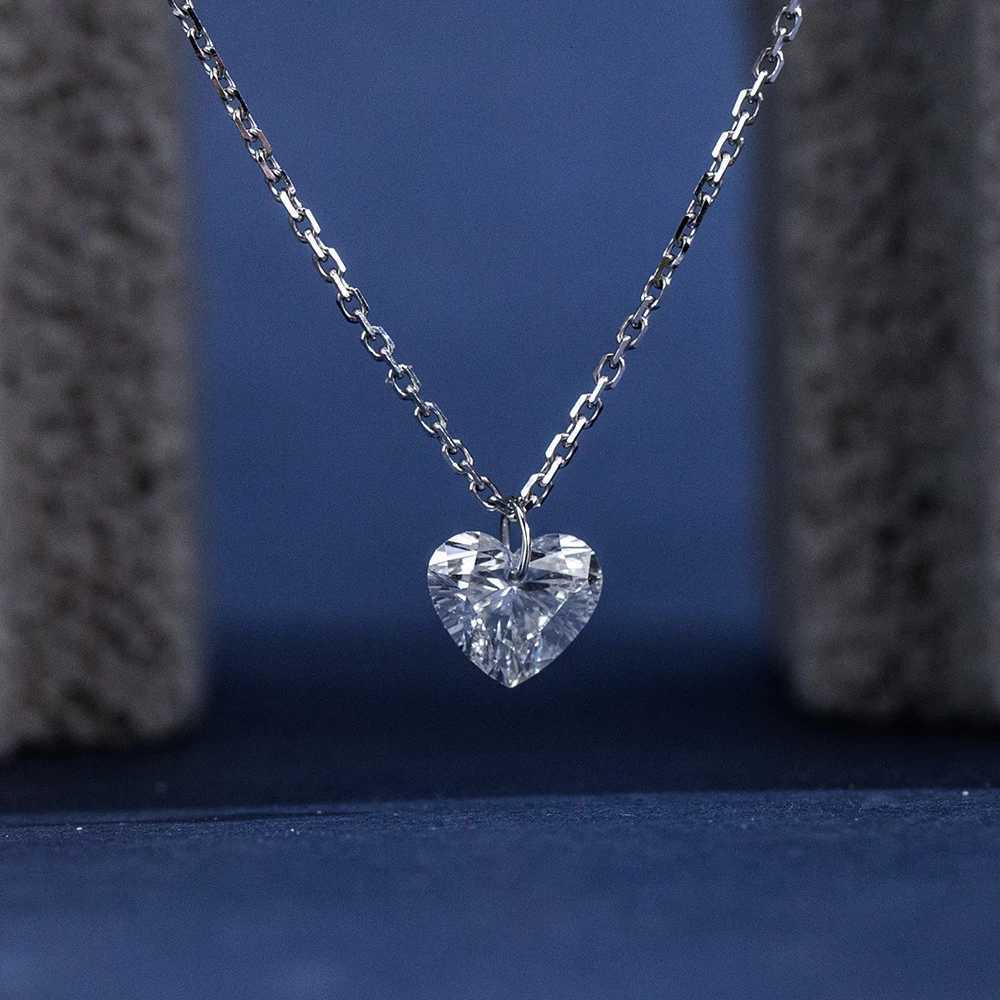 1CT Heart Shape Lab Grown Diamond Pendant 9K White Gold Necklaces For Women In Stock Support Customization MSN-956 H260324