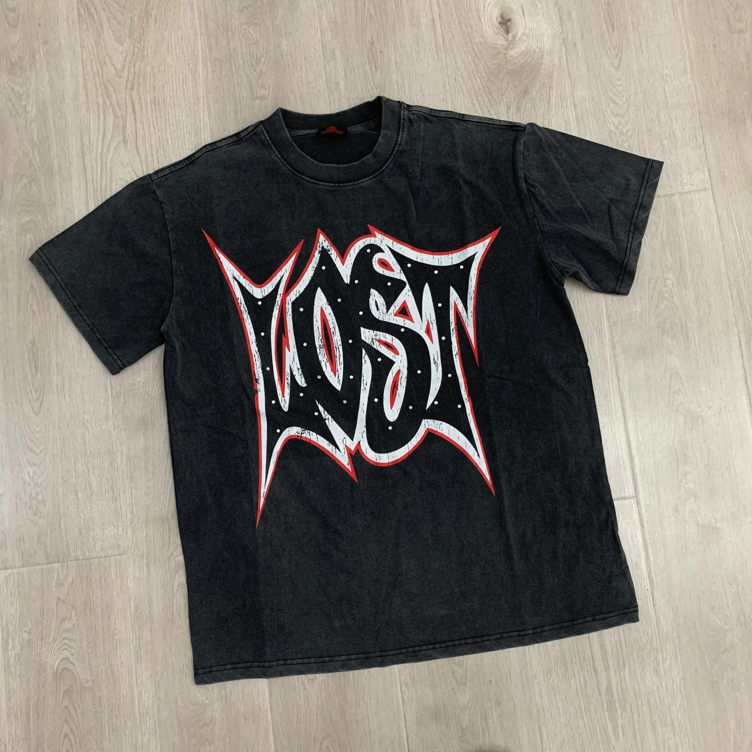 2026 new Lost intricacy T-shirt men's T-shirt design washed and distressed high-quality fashion brand hot diamond cardigan sweatshirt
