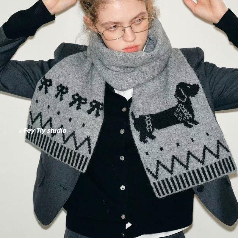 New Wool Scarf - Designer Scarf - Exudes A Strong Atmosphere - Double-sided Knitting - Tropical Hat Scarf - Multi-purpose Thick And Warm Shawl Z2609