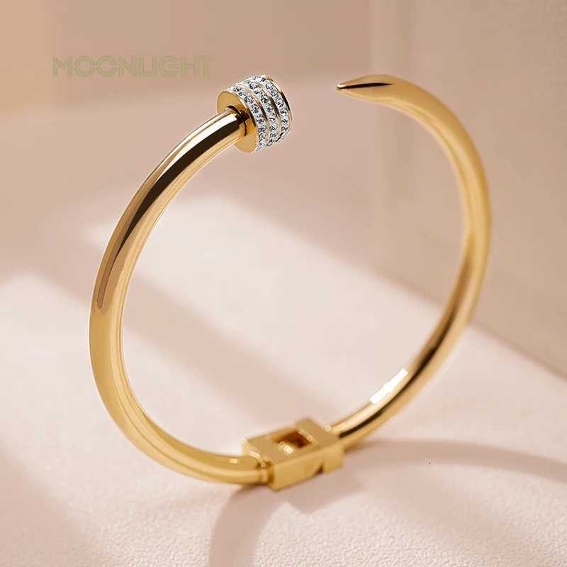MOONLIGHT Classic Brand Open Bangles Female Simple Trendy Stainles Steel Screw For Women Accessories Gift H260323-image-1098792327