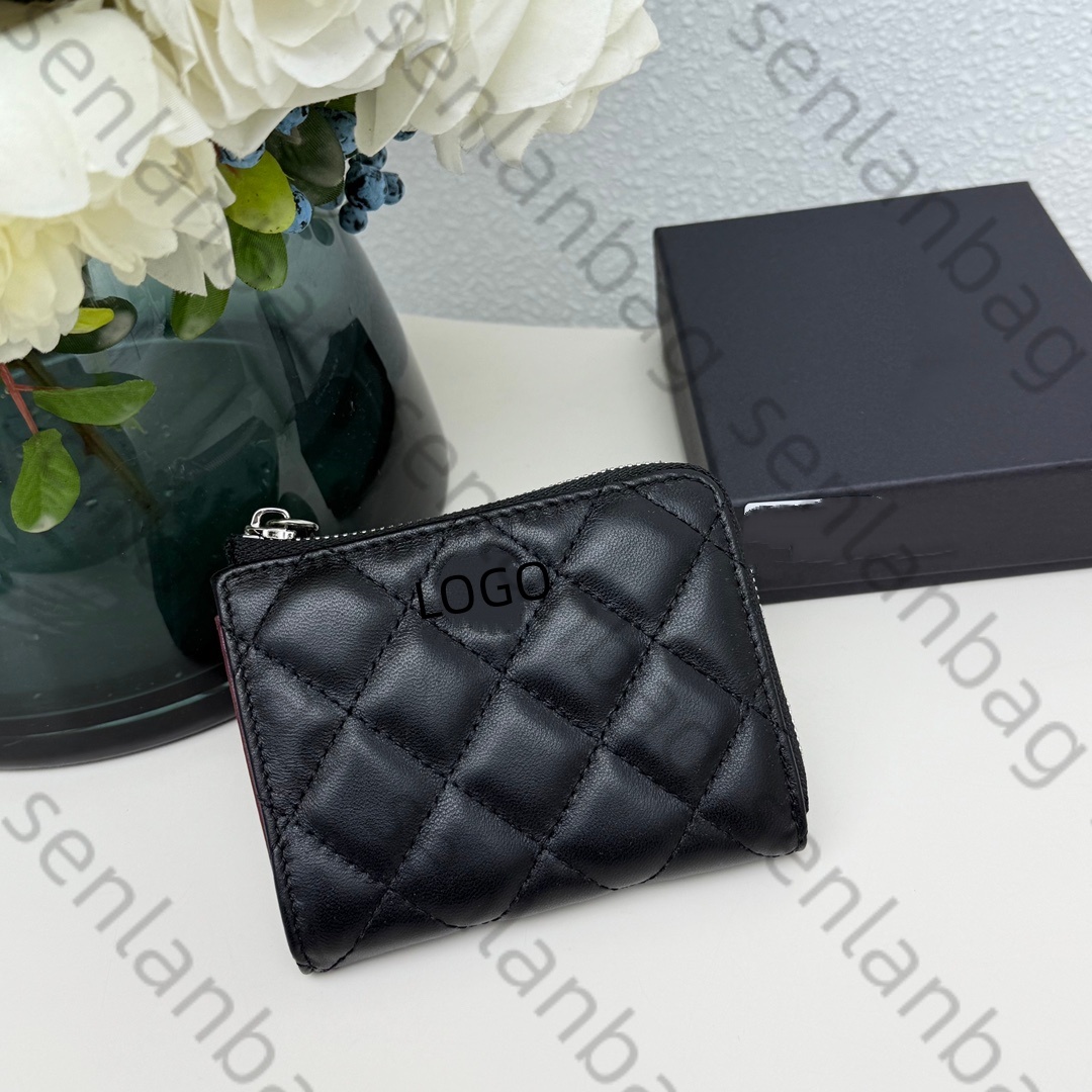 A10 Luxury Designer Money Bag Trendy Zipper Bag Luxury Women's Caviar Pattern Makeup Bag Fashion Card Bag Credit Card Bag Exquisite Packaging