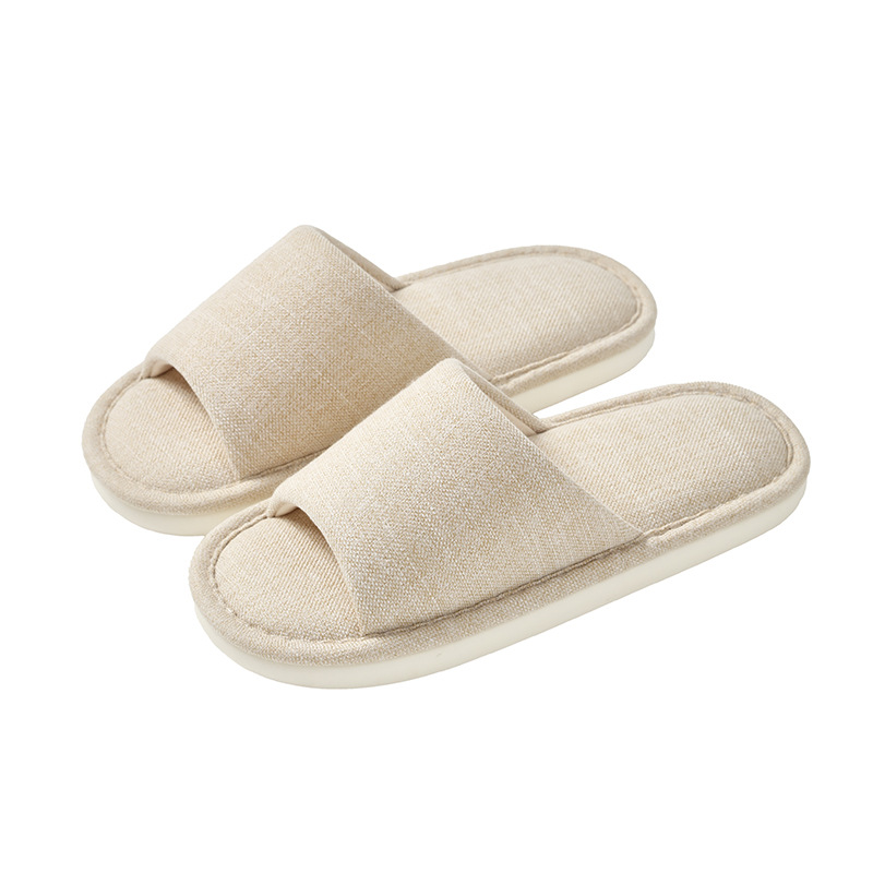 ZK23 Premium Guest Room Cotton-Lincoln Slip-Ons Pantoufles saisonnières polyvalentes idéales pour les planchers en bois