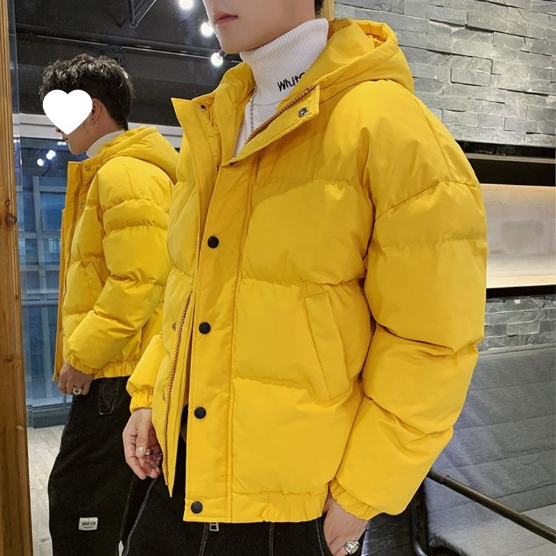 Men Harajuku Colorful Bubble Coat Winter Jacket Mens Streetwear Hip Hop Parka Korean Yellow Black Clothes Puffer Jackets 250910BJ