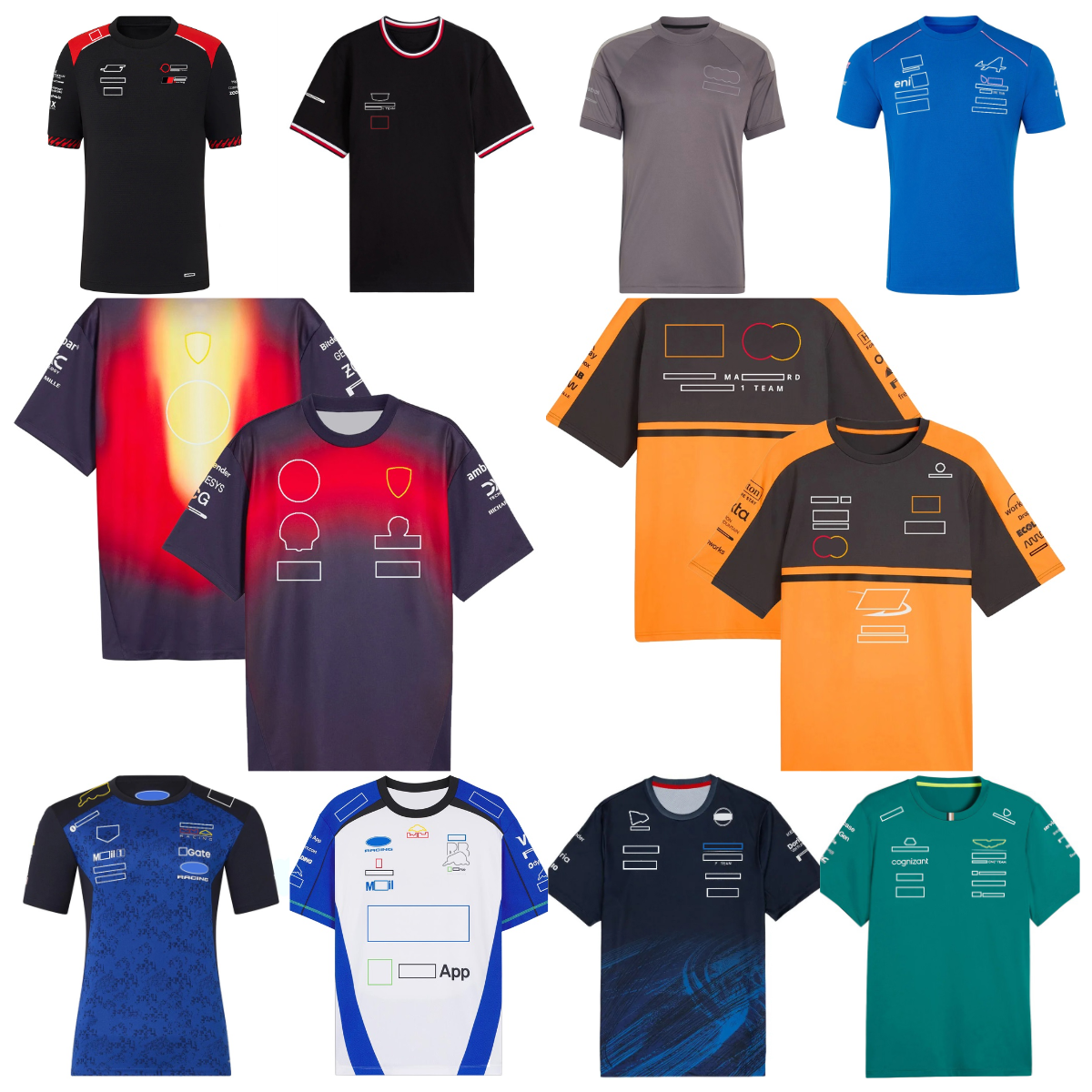 F1 2026 T-shirt New Formula 1 Team Driver Replica polo shirt Tee High Quality Short sleeves Man Motorsport Fans tee zip neck Polo shirt Unisex Plus