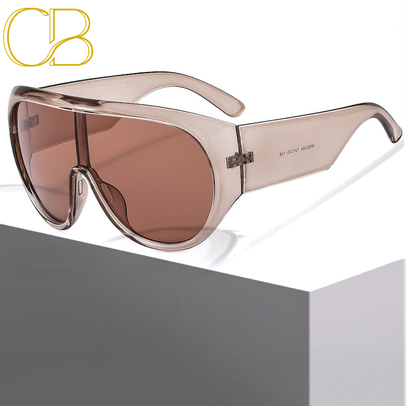 CB Lunettes de Soleil Surdimensionnées Femmes Pilote Nouvelle Conception Grand Cadre Femmes Marque De Luxe Grand Plat Top Lunettes De Soleil Homm