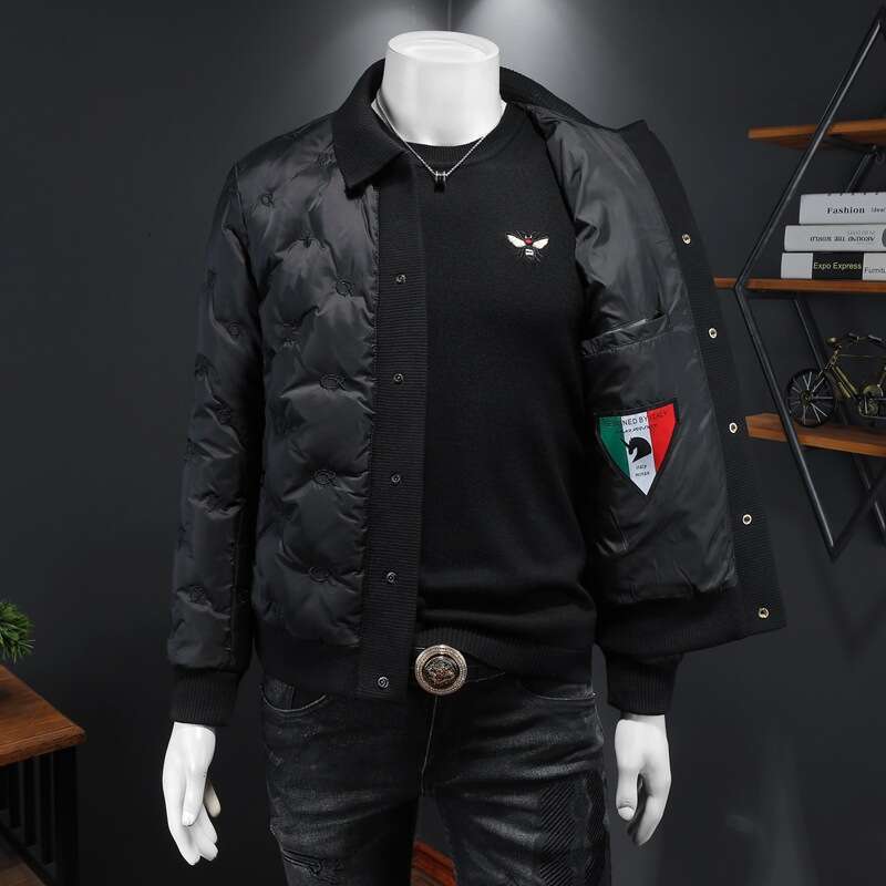 Winter New Men's Korean Style Slim Fit Thickened Warm Youth White Duck Down Jacket Men Luanyun