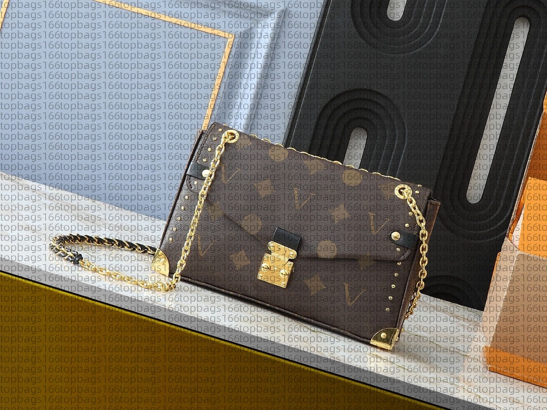 M14526 tote bag Trunkie S-lock chain bag for women and mens classic old flower messenger package clutch handbag luxury brand me tis shoulder cros