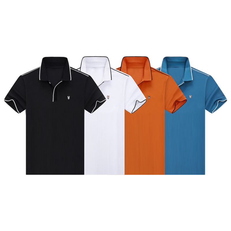 bunny Polo Shirt Mens Polos Designer t shirt Golf Clothes Pure Cotton Tshirt Baseball Sports Business Tees American Summer High Street Short Slee