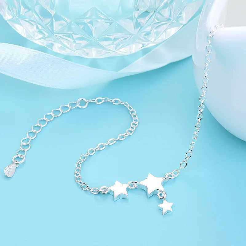 Buyee 925 Sterling Silver Female Fashion Anklets Elegant Star Simple Anklets for Women Fashion Fine Jewelry Chain Gift H260325-image-1099068203