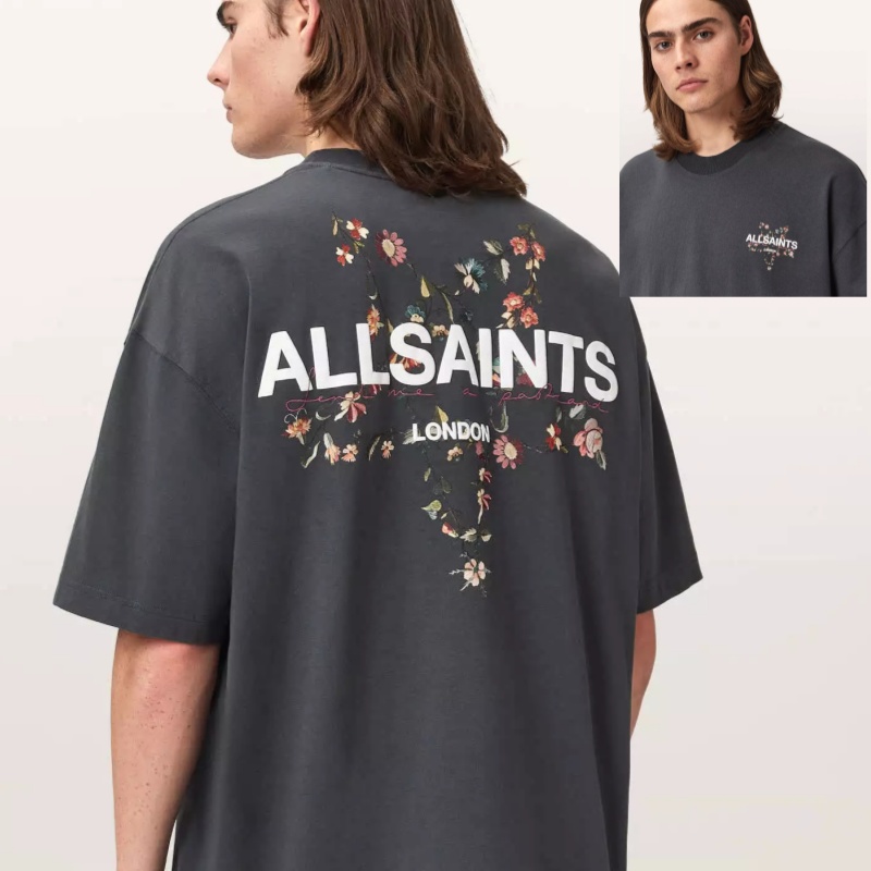 ALL SAINTS Designer T-Shirt Mens Tees 100% Cotton Printing Street High-Quality Short Sleeve Couple Tee Unisex Urban Streetwear Summer Casual Fashion