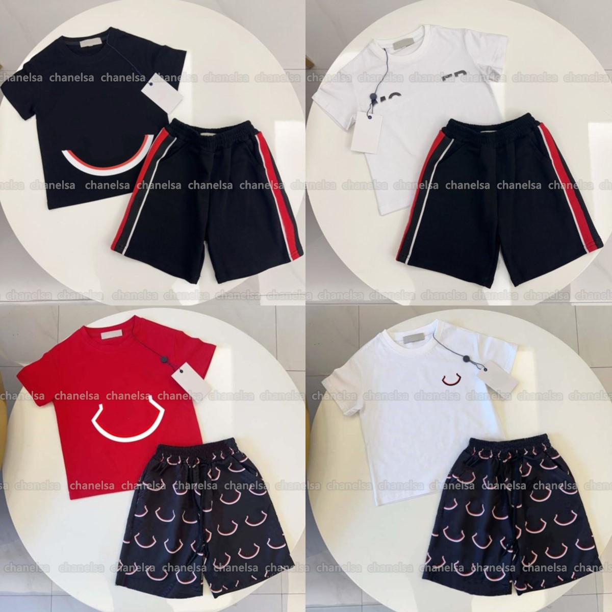 Designer kids Clothing Sets toddler T-shirts shorts set baby boys girls clothes fashion casual summer kid youth childrens suit-image-902278612