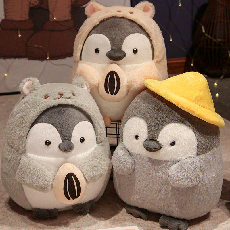 Transform into a penguin doll cute girl rag doll birthday gift plush toy children sleeping hug soothing doll-image-1098972822