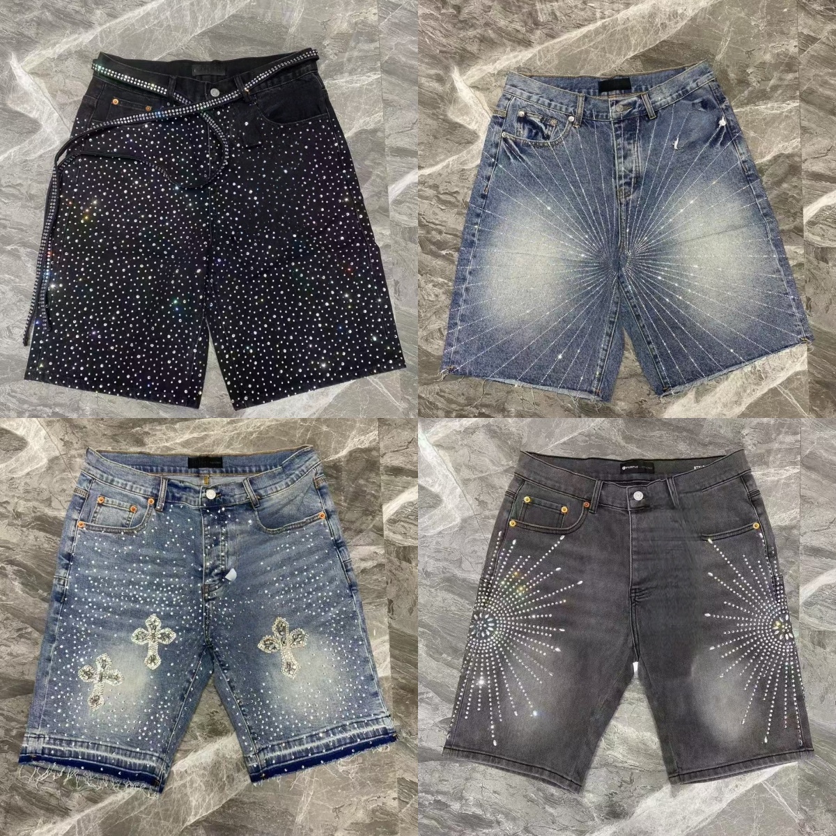 Nouveaux jeans de créateurs pour hommes shorts ksubi jeans Hip Hop Casual ksubi court longueur aux genoux jeans vêtements shorts de haute qualité