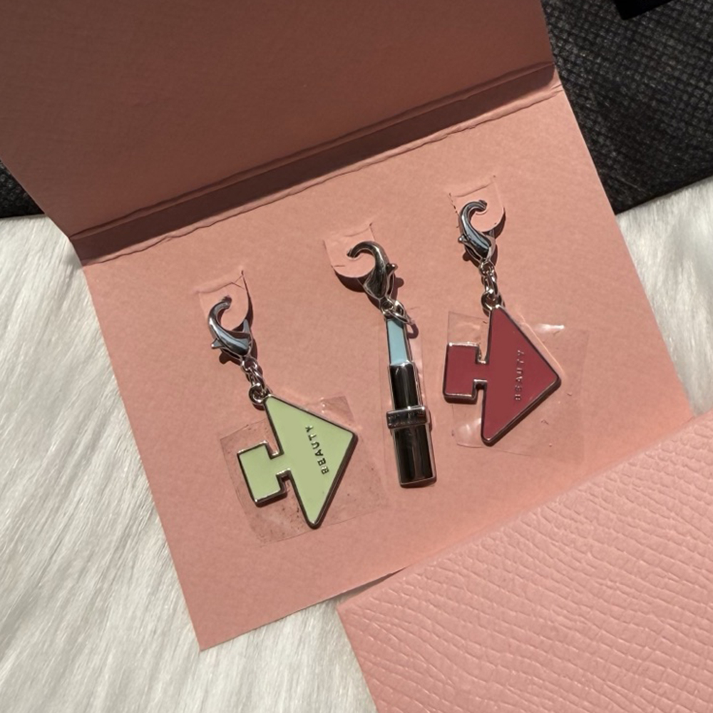 Designer Lipstick pendant DIY keychain keyring car pendant bag Key Chain ornament pendant Earrings