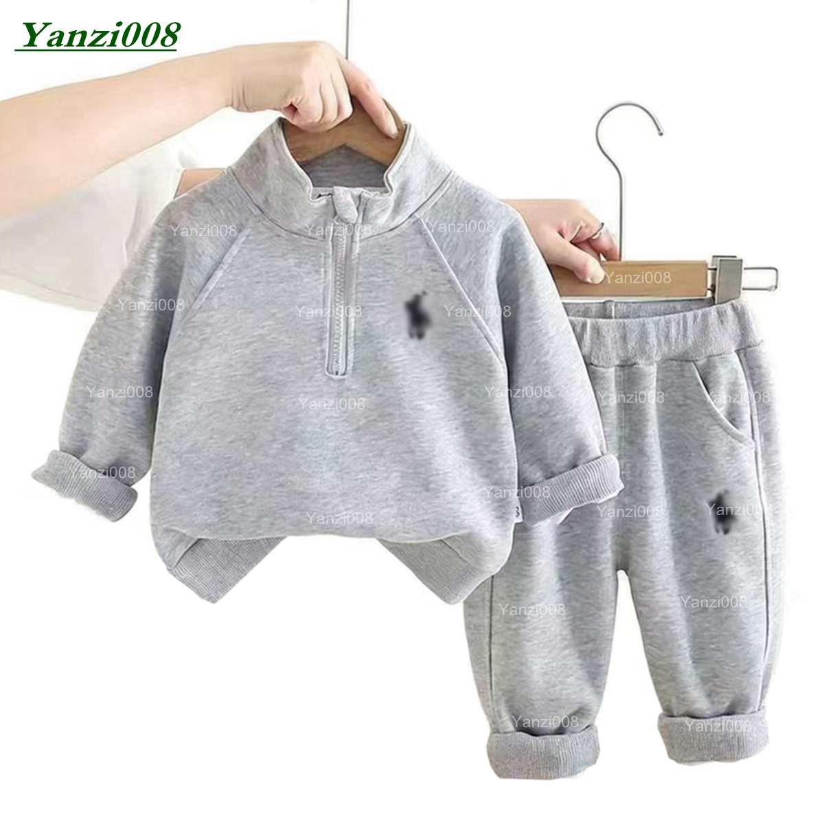 Spring Autumn Kids Designer Clothes Boys Sets Designer Clothes Girls Brand Kids Clothes Set Toddlers Tracksuits Girls Polo Cotton 2Pcs/Set Baby B-image-1098995215