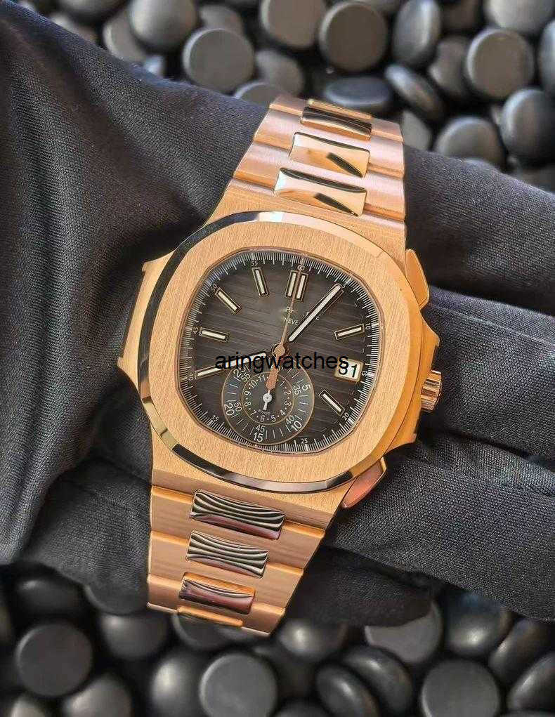 Luxury Watch Wristwatch 28-520 Automatic Mechanical Movement Watches Chronograph 5980 Data Case 18K Rose Gold Date Display Swiss Watch2366