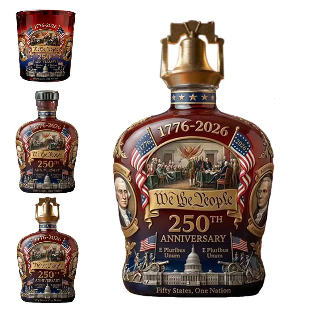 2026 New Luxury Designer Halloween Whiskey Decanterwe The People 250Th Anniversary Decanterpatriotic Birthday Gifts For Men Dad Liquor Scotch Bourbo