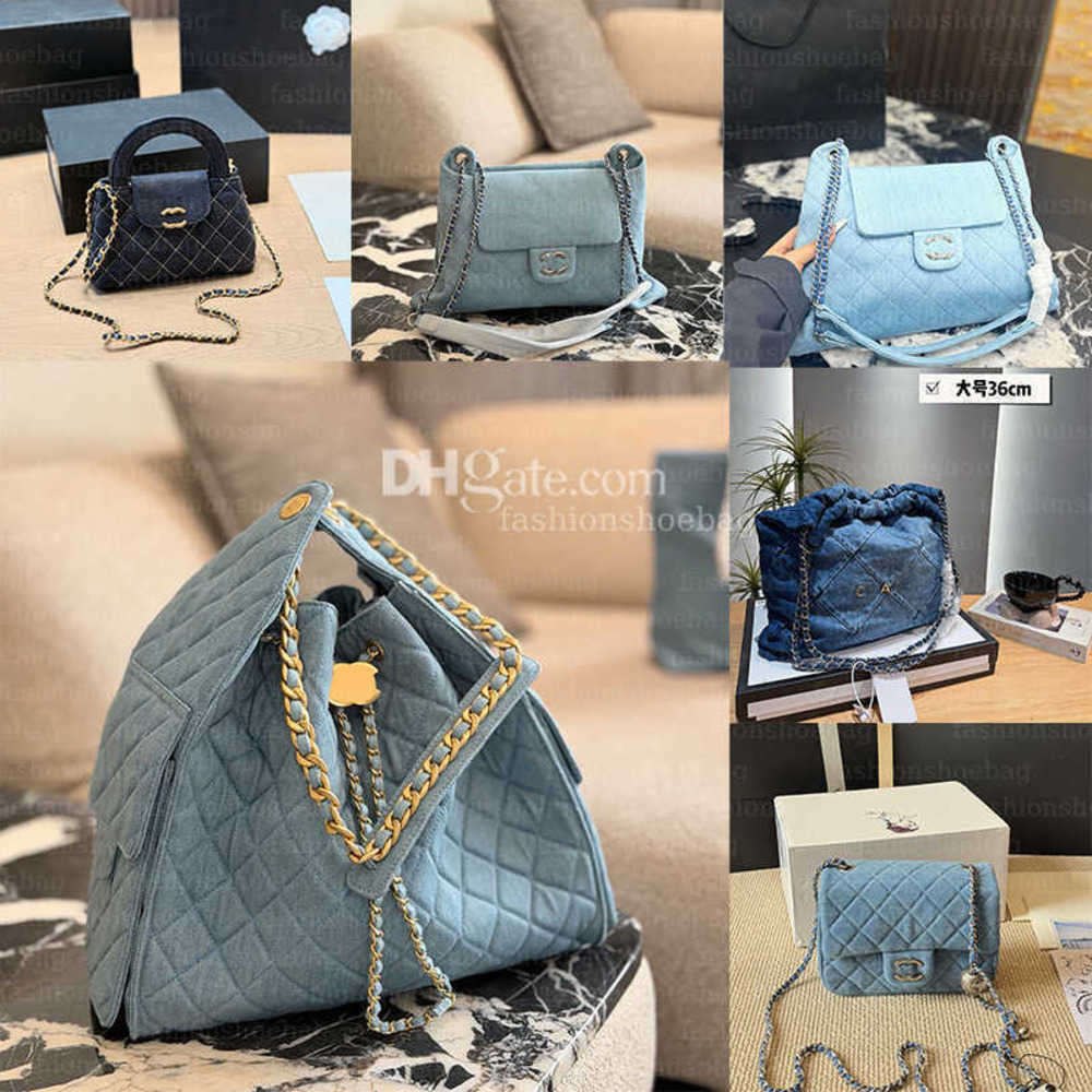 26 Various styles Cowboy bag cc Designer vintage denim Chain bag women cross body Luxury handbags Hobo Shoulder Bags high quality Blue Denim flowers