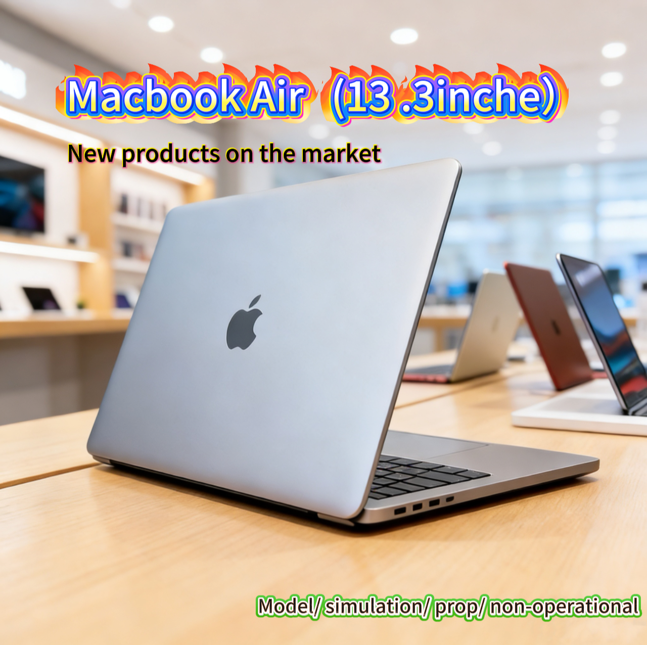 13.3-inch Apple MacBook Air computer model/simulation machine, ultra-thin office and gaming laptop, lightweight design, for display purposes only-image-1099010552