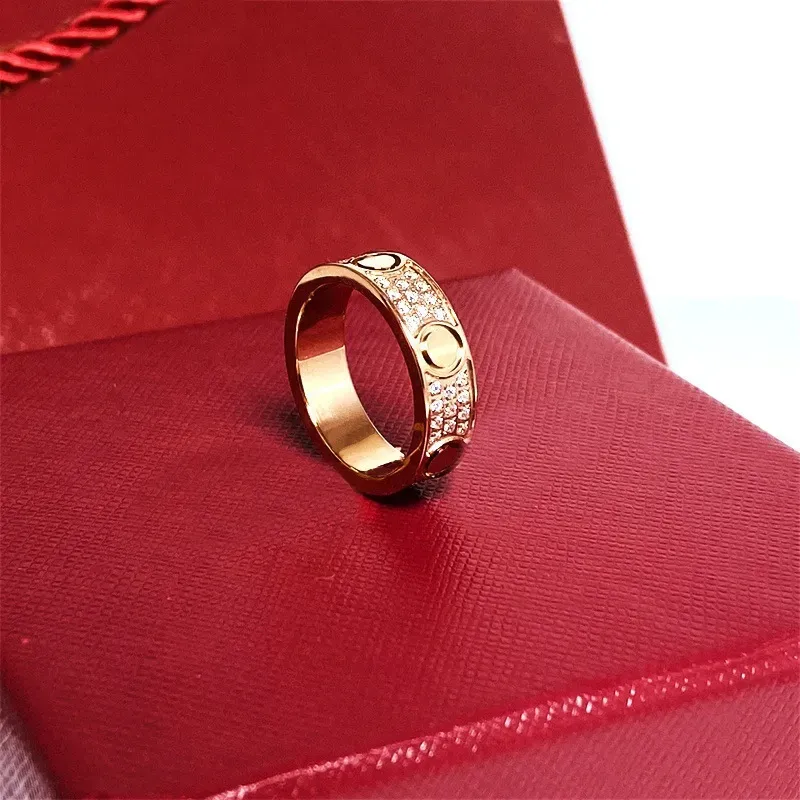 Ring designer ring classic couple cluster rings women men diamonds designer Jewelry love White Cross Stud flower wedding rings size 6-11 very good