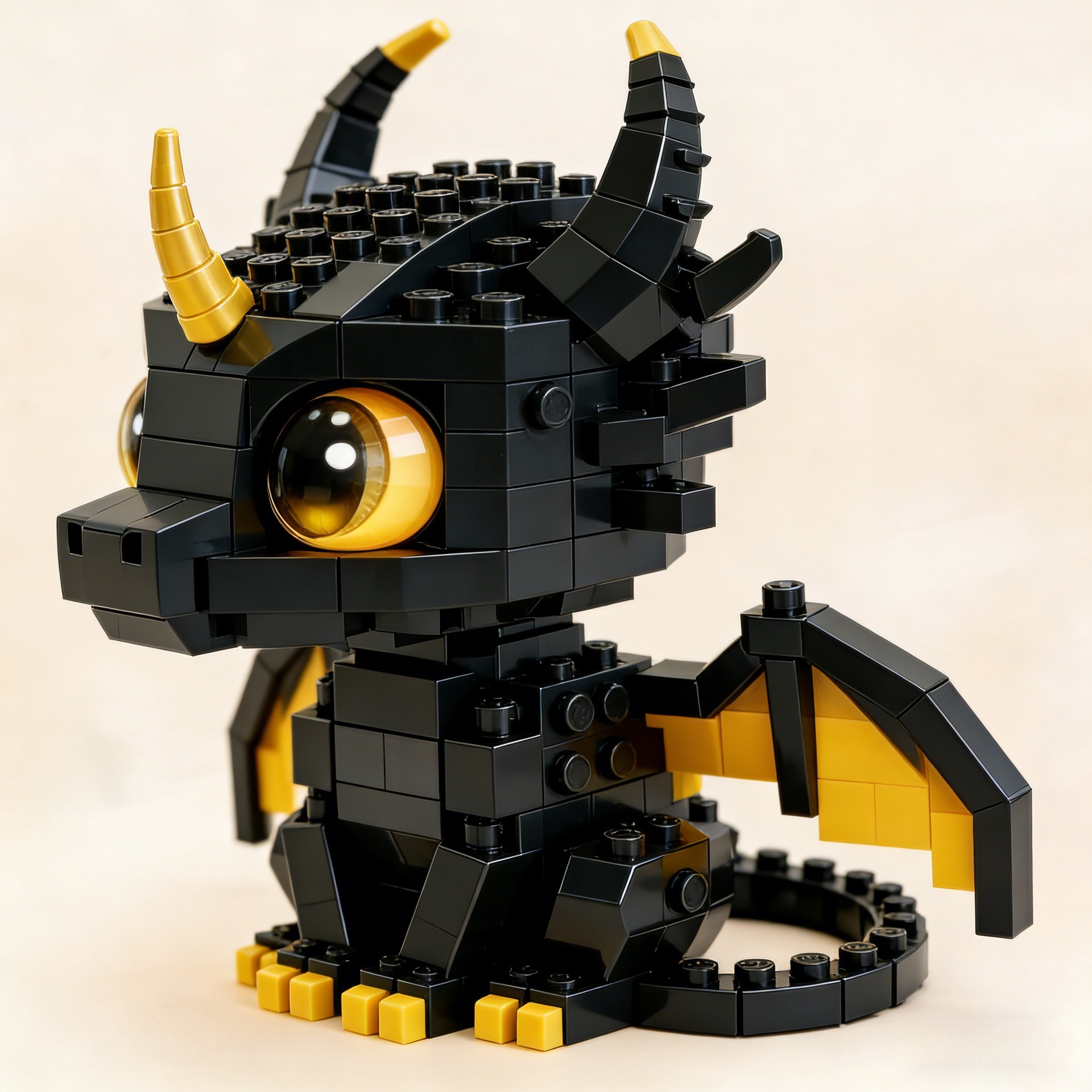 Black Little Flying Dragon Building Blocks Night Fury Dragon Action Figure-image-1098954689