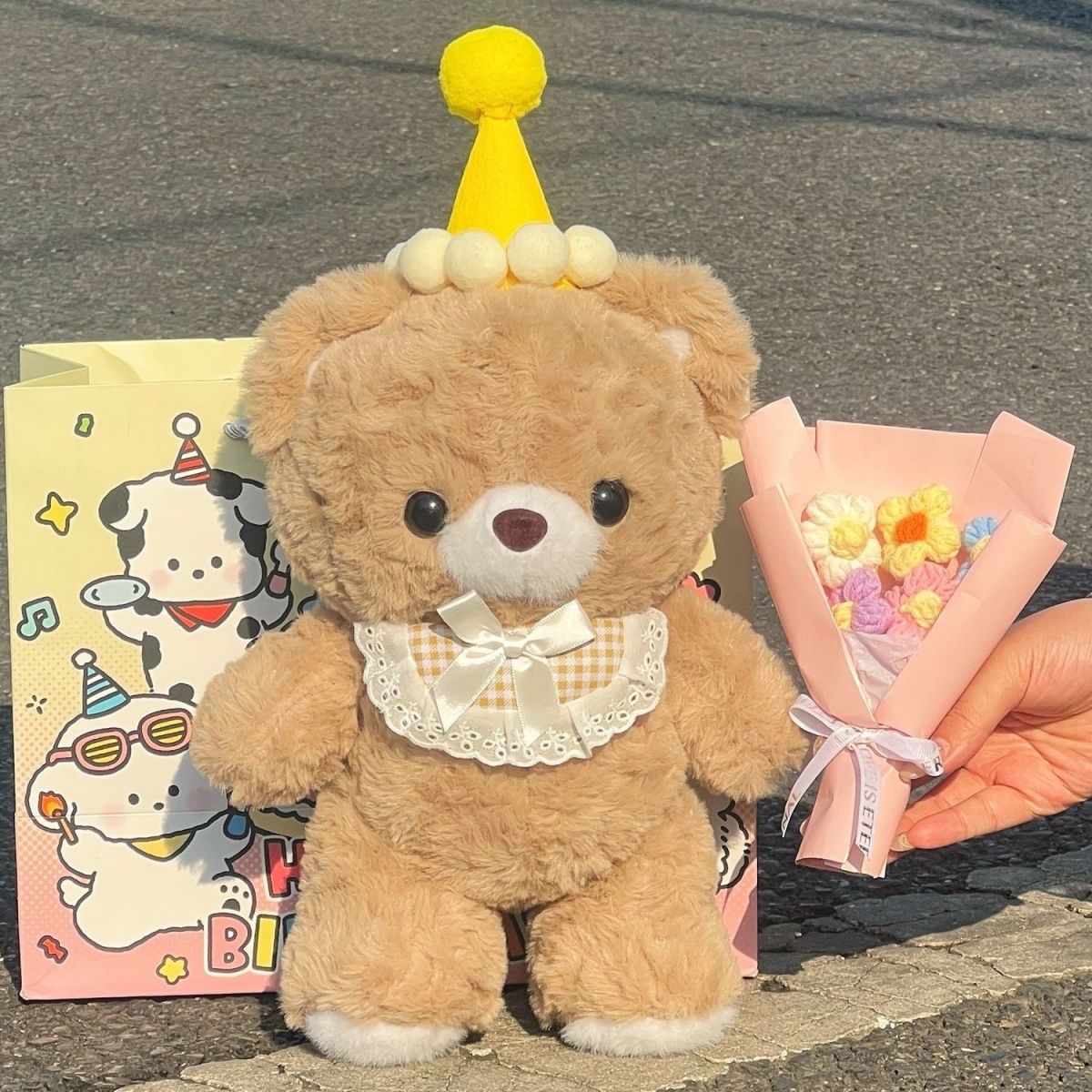 teddy bear mocha plush bear plush toy doll cute girl doll birthday gift doll pillow bear-image-1098944802