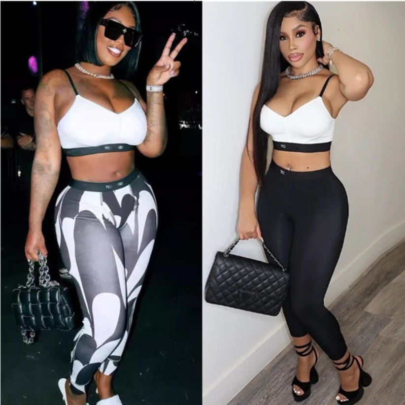 Designer Swimwear Womens Tracksuits 2 Piece Set Printed Swimsuit Tank Tops Sexy Pants Sets Outfit Summer Casual Sport Outfits 4 Colors