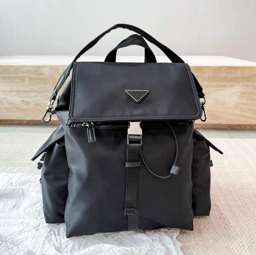 ExploreRe Waterproof Nylon and leather backpack school Luxury Desiner Womens man 2-in-1 back packs Lare Gym Outdoor bookba Basketball city Laptop-image-1102582733