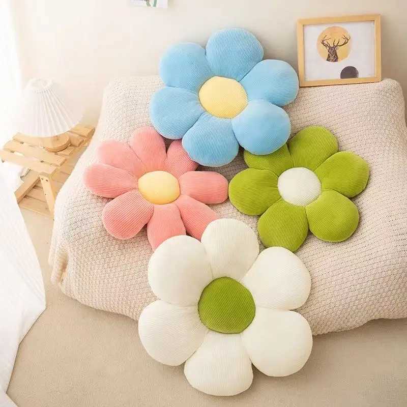 Daisy Flower Plush Cushion Colorful Petal Throw Pillow Plush Toy Sofa Cushion Home Decoration Office Nap Headrest Pillow Gift H260330-image-1099630437