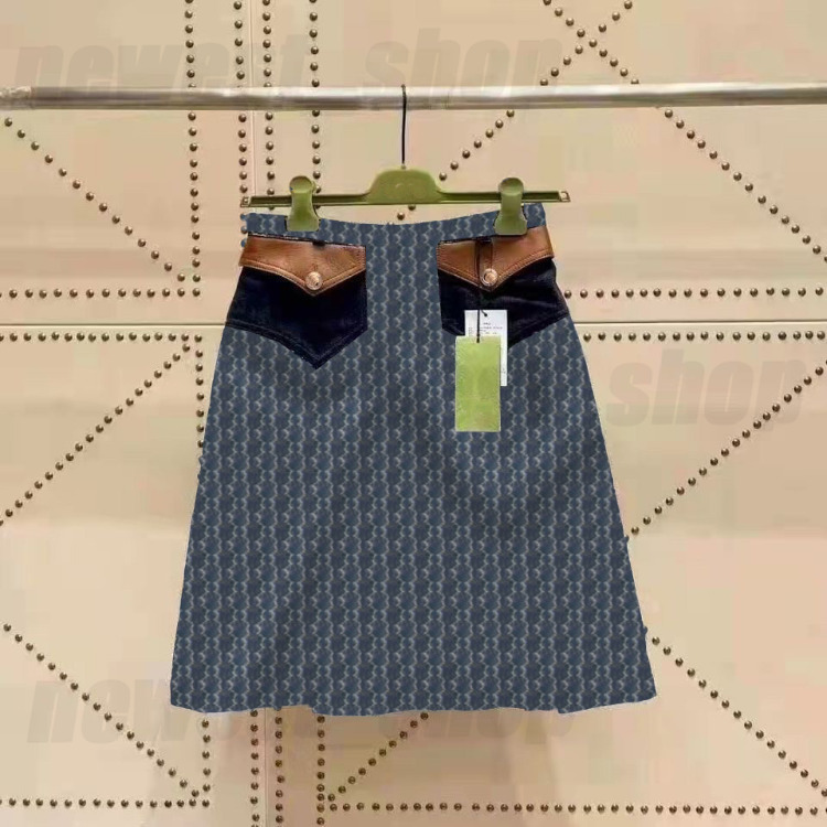 Summer Womens Dresses designer women letter print denim dress lady luxury T SHIRT Sexy Ladies Skirt Party cloth 34e