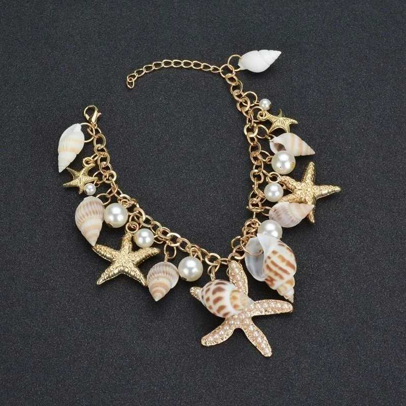 Cute Sweet Starfish Shell Conch for Women New Personality Fashion Pearl Summer Beach Jewelry Holiday Party Accessories H260325-image-1099067731