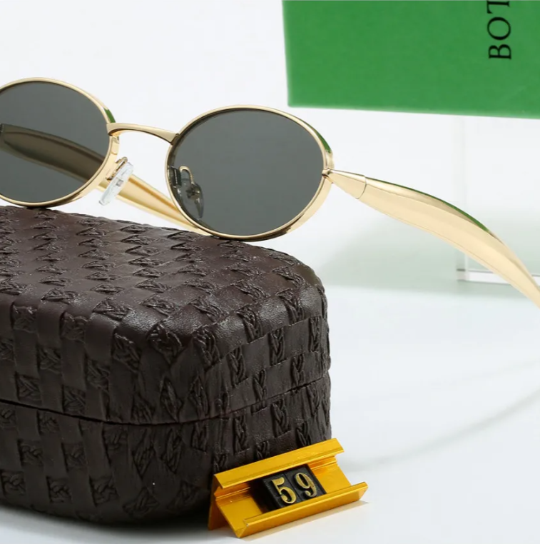 Women's BottegaVenet Sunglasses Oval Frame Metal Design Sunglasses Men's Punk Style Glasses Toad Mirrors Lunettes de Soleil