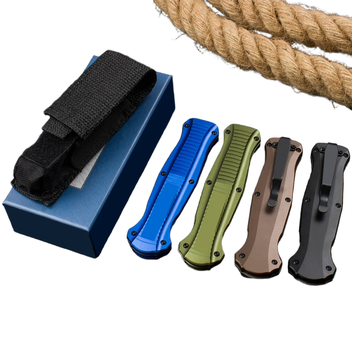 High-end 3 Styles Knife BM 3310 3320 6061 Aluminum By CNC Pocket Tool With Nylon Sheath knives-image-900411399