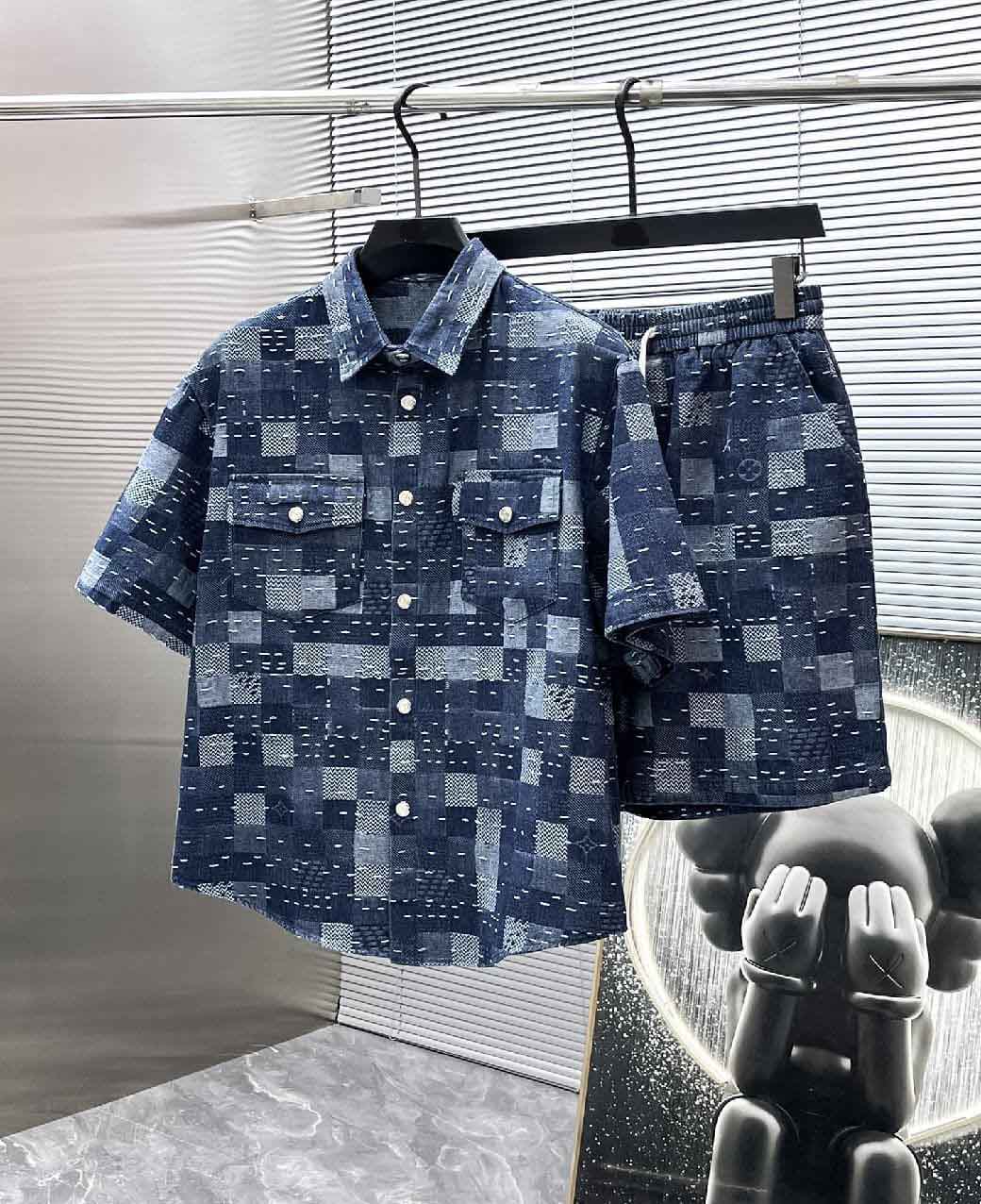 2026 Stylish Hawaiian Designer Men's Casual denim shirtSet Floral Alphabet 3D Printed Summer Beach Resort Beach Shirt Set Size M-XXXL