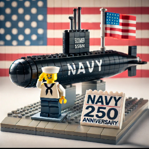 Navy Submarine Building Blocks Military Model Educational Toy-image-1098970800