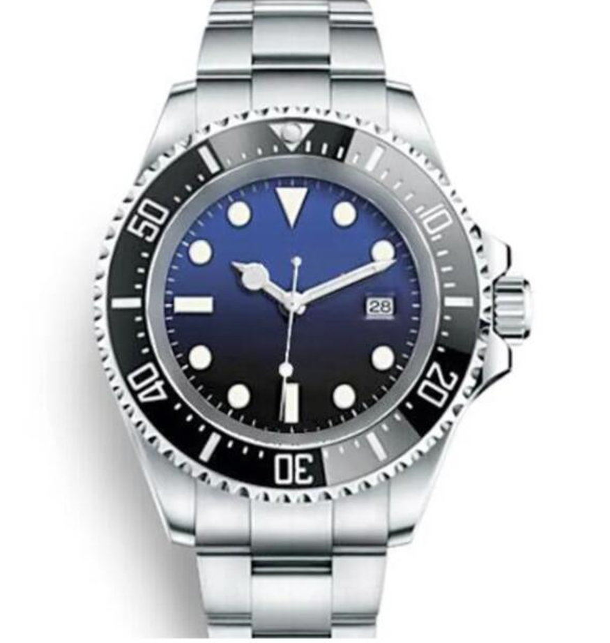 Men Watch Blue DayiDate SEADWELLER Stainless Steel BLSO Automatic Black Diver Mens Watches Wristwatches 33