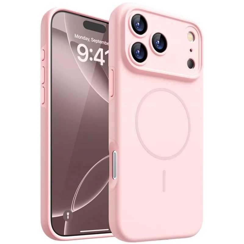 Magnetic Silicone Soft Case for IPhone 17 Air 16 15 14 13 12 Pro Max Plus 17Air 17Pro i Phone i17 ProMax Mag Safe Cover H260326-image-1099193353